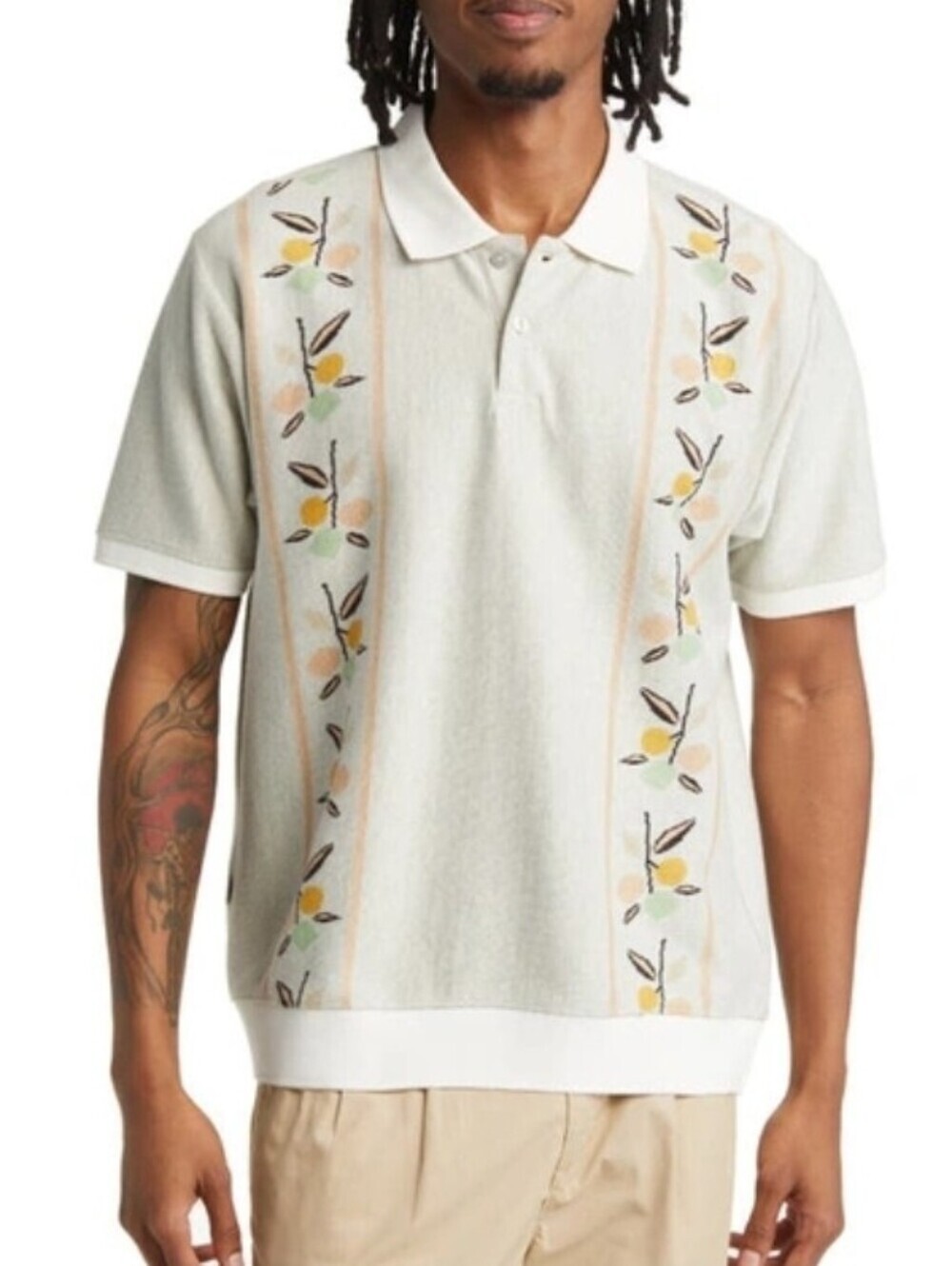 Obey Still Life Polo In Off White Size XL